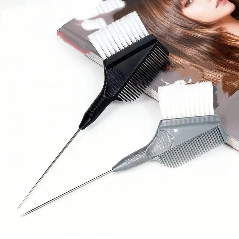 1PC Professional Dual-Sided Design Hair Coloring Brushs Even Color Application Hair Tint Brush Rat Tail Comb Salon Use