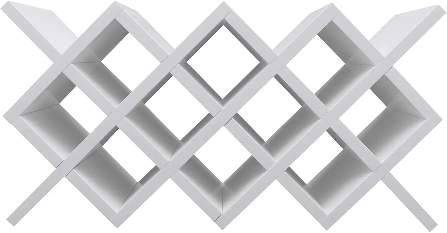 

Freestanding Wooden Wine Rack, Holds 10 Bottles, Easy Install Detachable Design for Countertop Storage