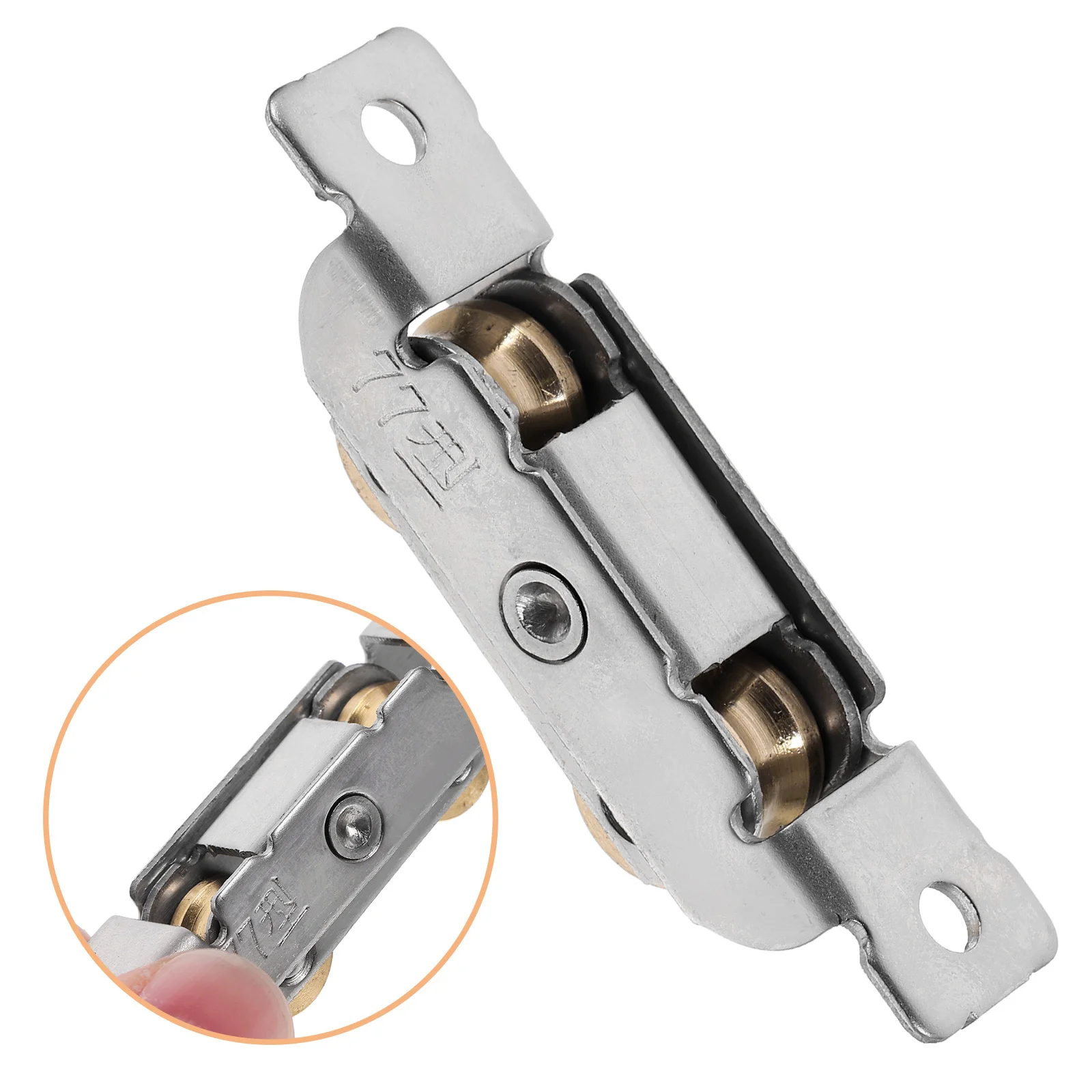 

2Pcs Sliding Door Wheel Replacement Pulley Track Roller Stainless Steel Smooth Closet Wardrobe Barn Door Cabinet Hardware