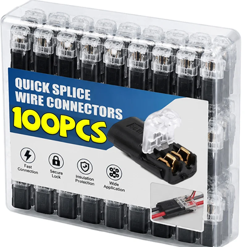 Double Wire Plug-in Connectors with Locking Buckle Quick Spl