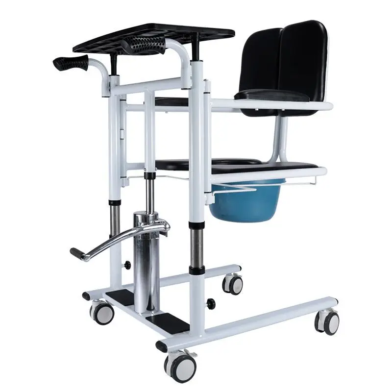 Handicap Elderly Height Adjustable Folding Manual Moving Disabled Commode Toilet Patient Chair Lift Shower Transfer Lift Chair