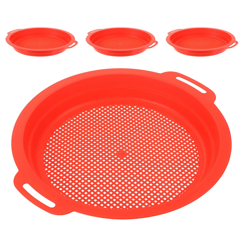 Setaccio da spiaggia per bambini da 4 pezzi Setaccio da sabbia in plastica colorata per la raccolta di conchiglie Gioco all'aperto Attività educativa di caccia al tesoro Spiaggia