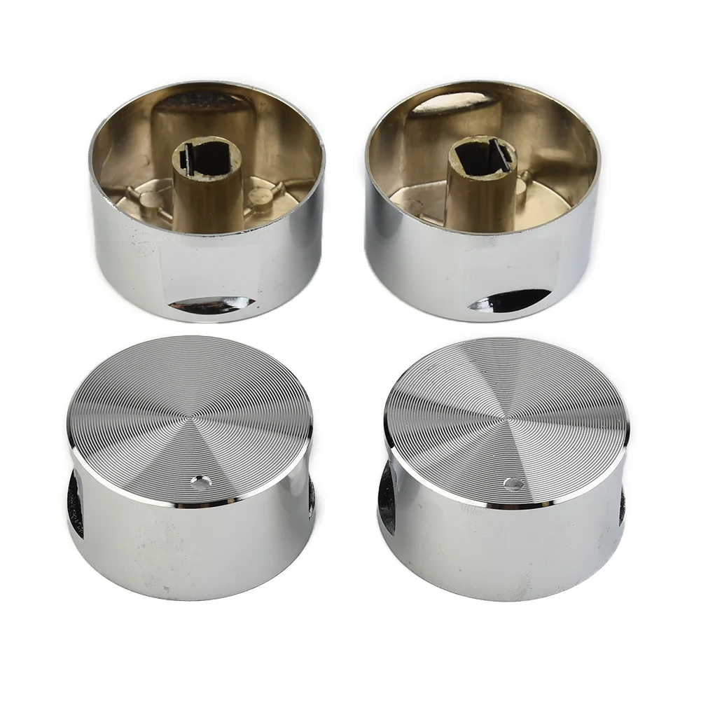 4PCS Zinc Alloy Round Knob Gas Cooktop Handle Rotary Switches For Kitchen Cooktop Gas Cooktop Ovens Electric Stoves