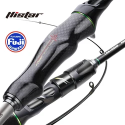 Histar V587 Japanese Toray Crossline C Tape Fuji Guide Ring High Carbon Fast Action Spinning and Casting Bass Fishing Rod