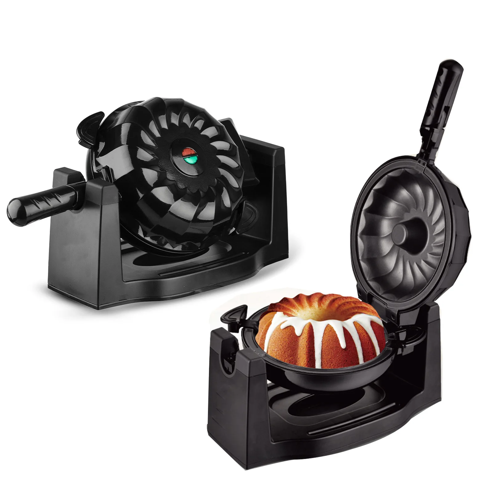 

Электрический вращающийся тостер-сэндвичница для завтрака, приготовления легких блюд, лава-кейков и флип-кейков, 1800 Вт