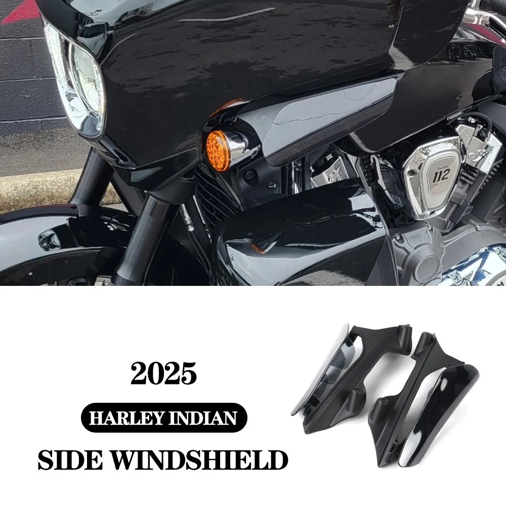 suitable FOR various 2025 Indian models ﻿ New motorcycle Modified parts side windshield black and gray