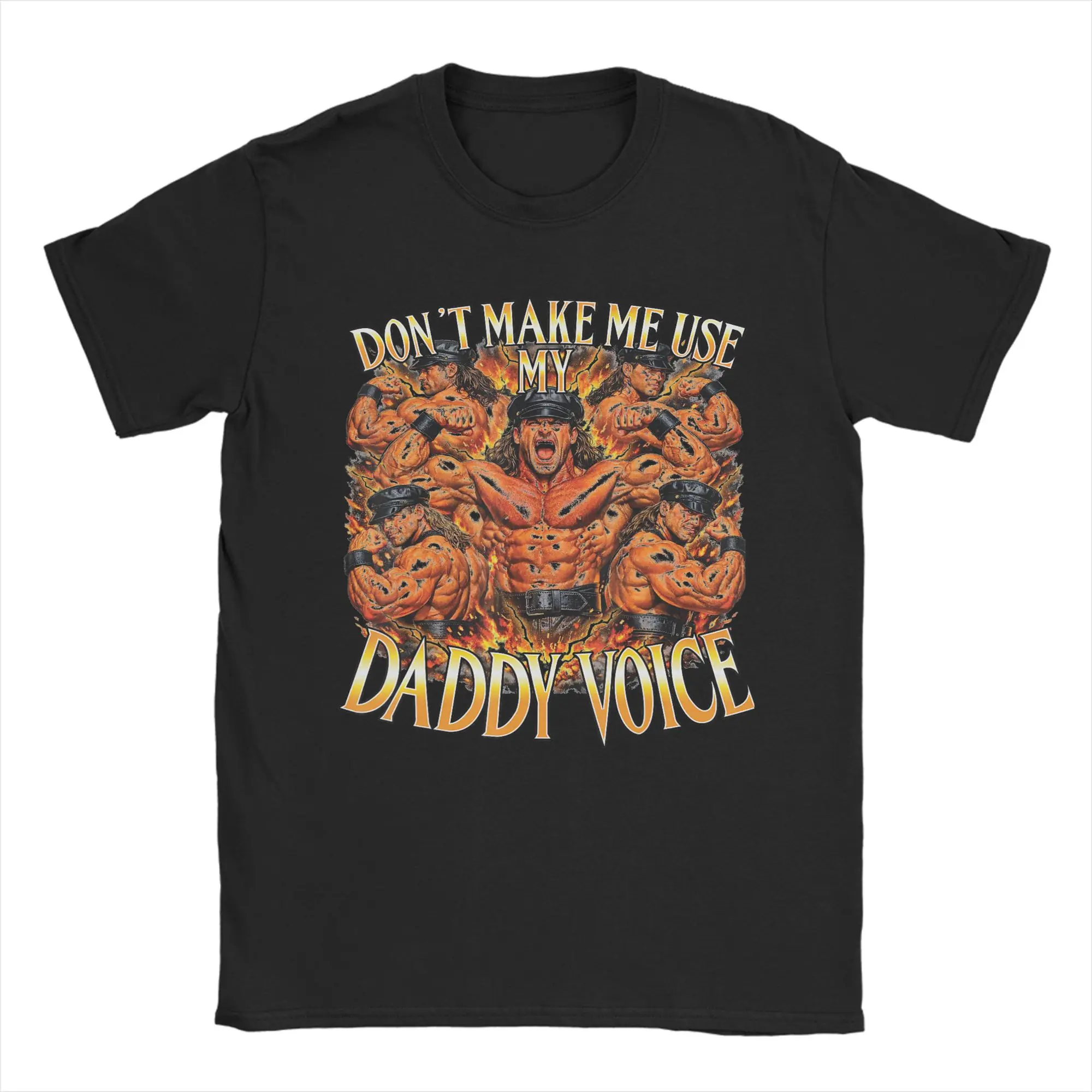 Don't Make Me Use My Daddy Voice Funny T-Shirt Men  Y2K Retro T Shirts Summer Crewneck Harajuku Tees Design Oversize Tops