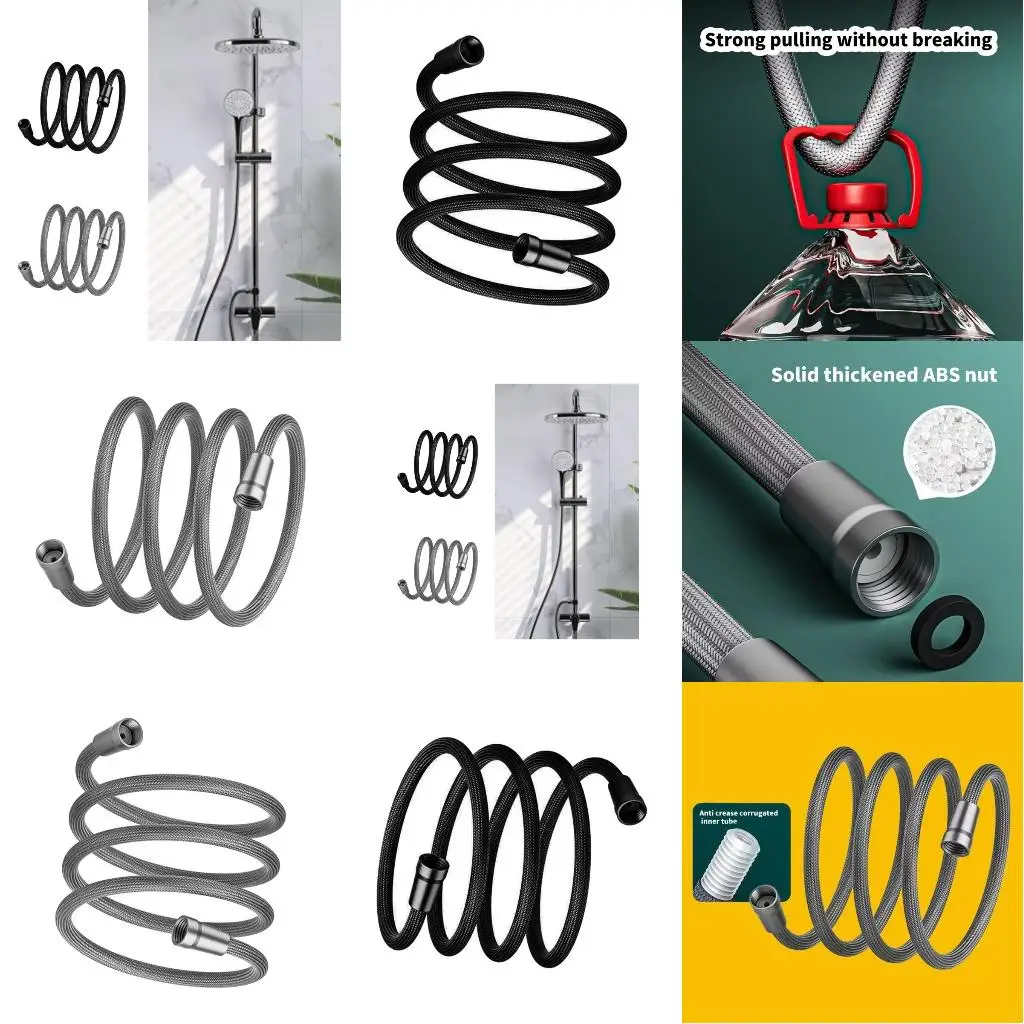  7FT Shower Hoses Flexible Nylon Attachment Handheld Shower Head Hoses Replacement