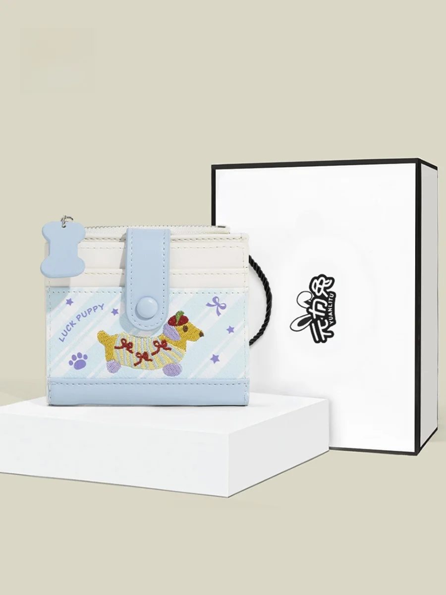 

Кошелек для монет с вышивкой «Песичка» Cact Identi для хранения документов Встроенный кошелек Легкая функциональная сумка Faion