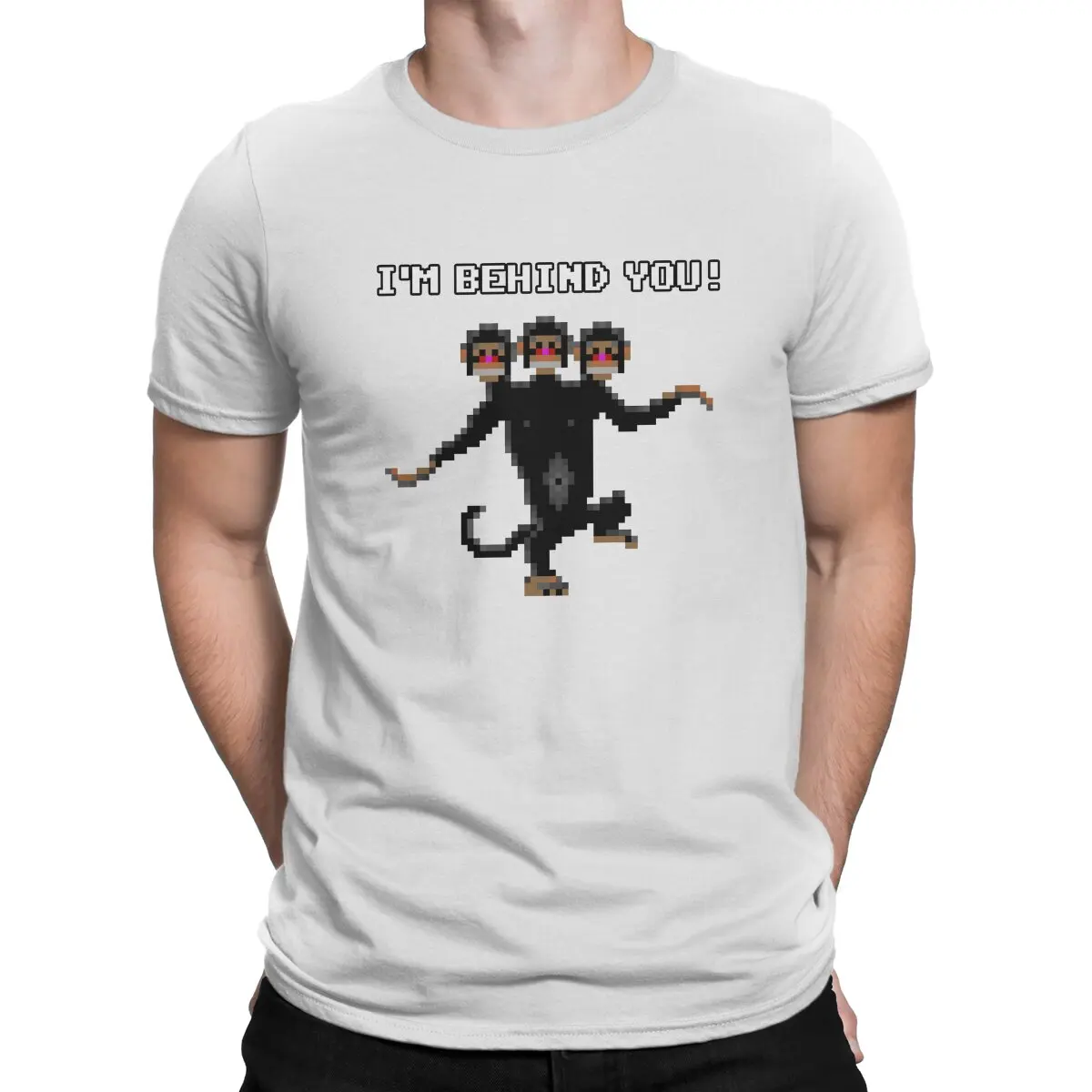 Monkey Island BEHIND YOU T Shirt Fashion Men Tees Summer Clothing Polyester O-Neck TShirt