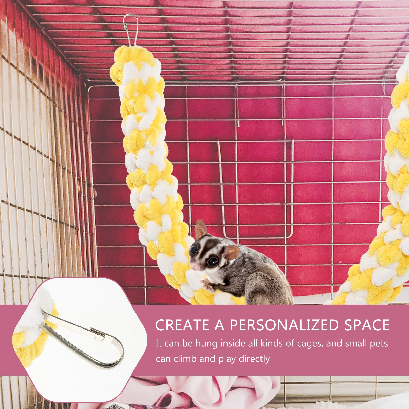 Suiker Zweefvliegtuig Klimtouw Kleine Huisdier Hamster Kooi Decoratie Vogelkooien Hagedis Speelgoed Cavia Accessoires