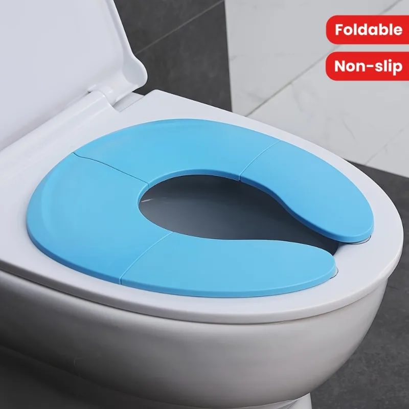 

1 шт. складное дорожное сиденье с нескользящей присоской, портативный чехол на сиденье для унитаза для дома и путешествий, легкий материал PP