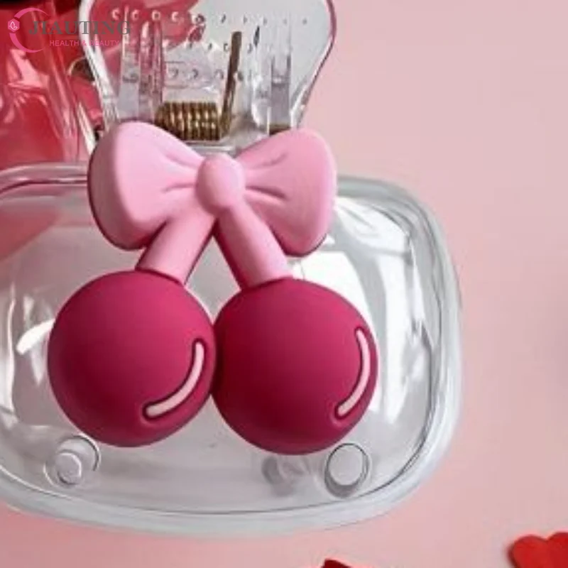 1/2Pc Plastic Cute Cherry Bow Design Toothbrush Storager Protect Toothbrush Head Features Dual Hole For Drainage And Ventilation