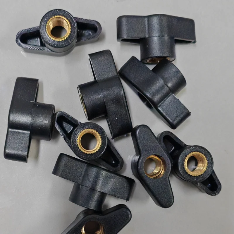 

Plastic Hand Knob Nuts M4-M8 Wing T Plum Style Hand Tighten Nut 27# 36# Black White for Machinery