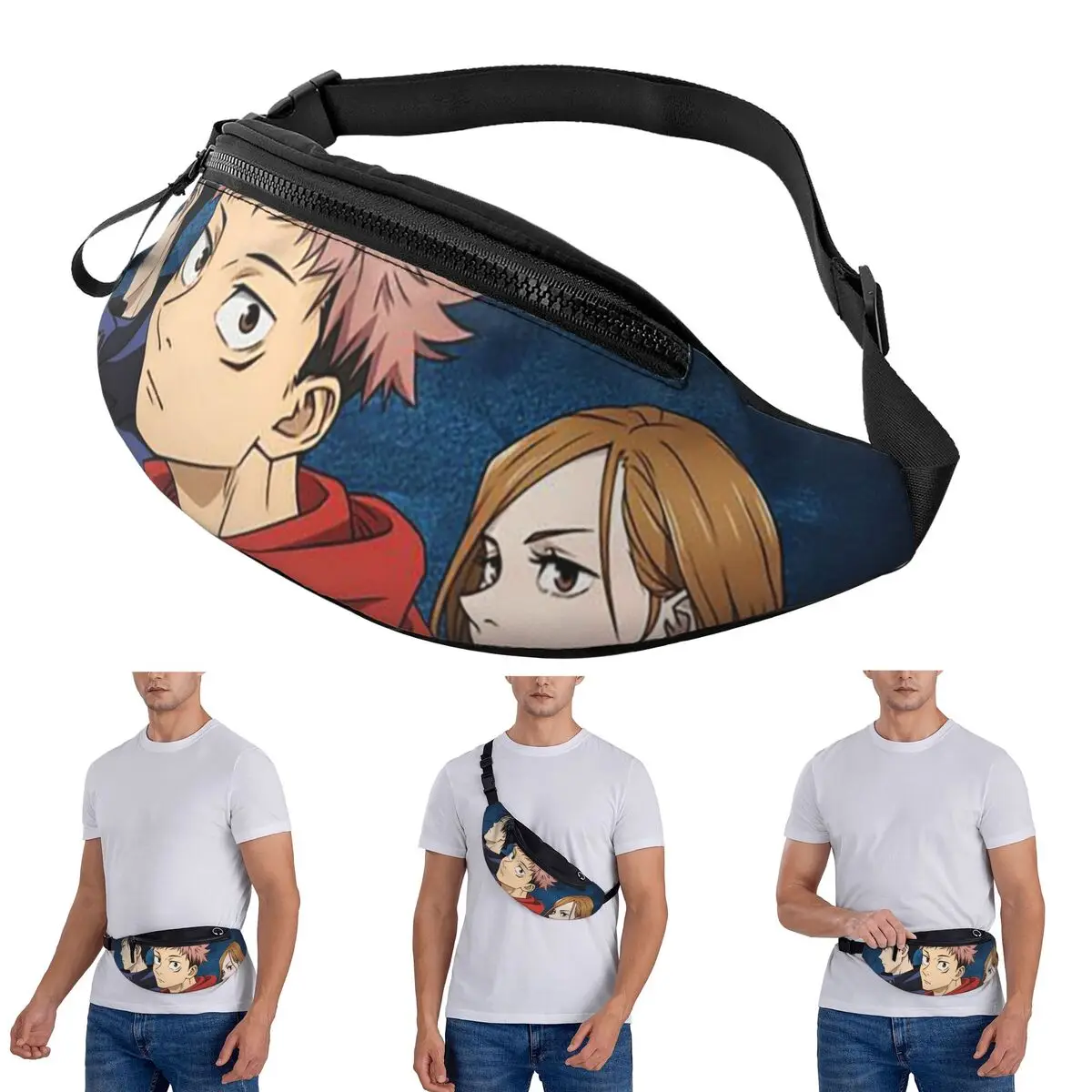 

Crossbody Waist Bag Megumi Besto Friendo Jujutsu Kaisen Sukuna Anime Men Women Fanny Pack Travel Running Money Phone Pouch