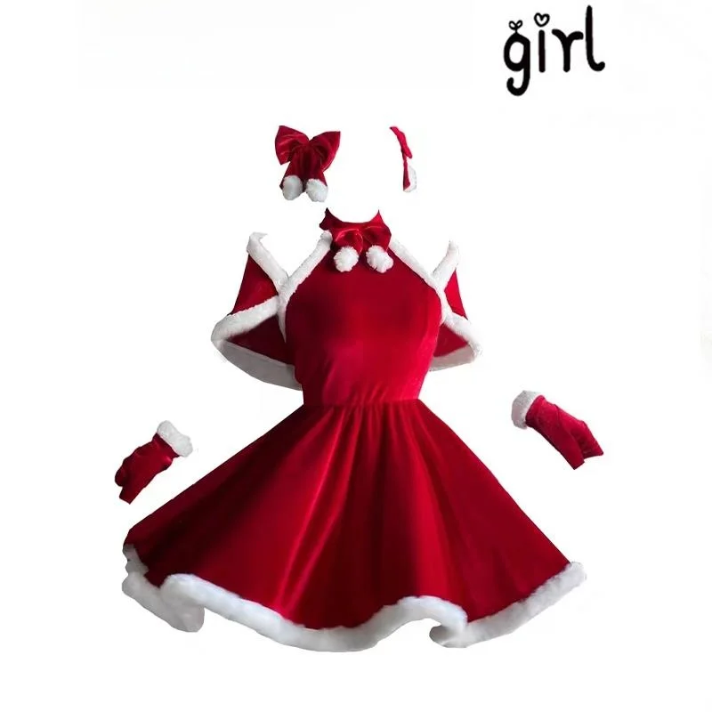 

Sexy loween Cisas Robe Set Women's Cross Year Strap Dr 2025 Autumn Winter Sexy orm Dr Hot S irt