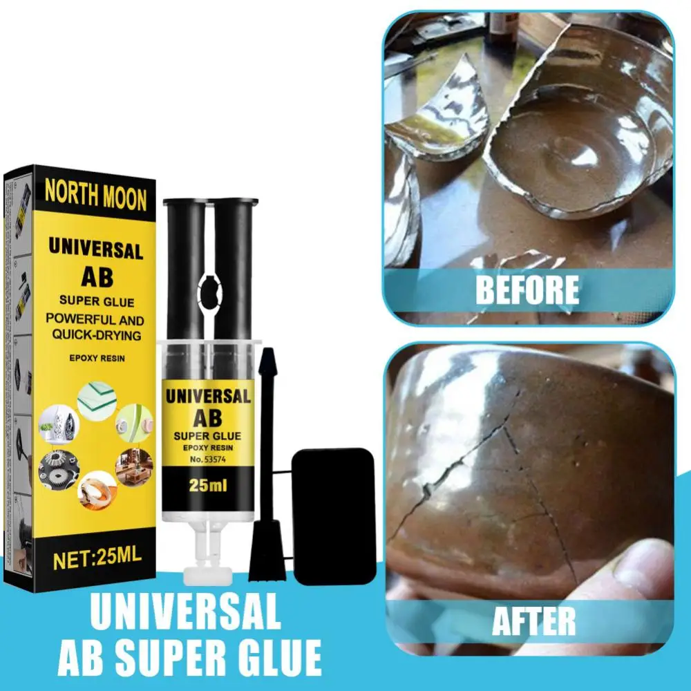 Glue Adhesive Fast Curing Speed Casting Repair Glue Wide Range 25ml Household Accessories Epoxy Resin Glue Aging  Resistant