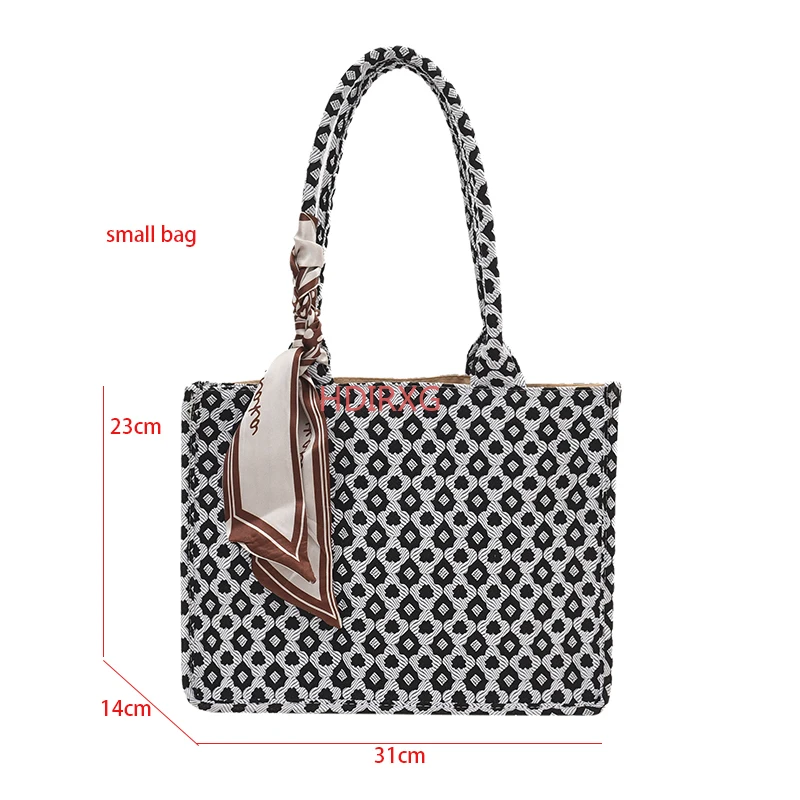 

2024 Floral Handbag For Women Luxury Brand Bag Jacquard Embroidery Shopper Beach Shoulder Bag Big Canvas Tote Bag Fashion bolsos