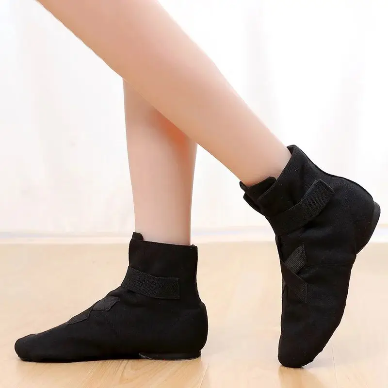 Jazz Boots Dance Shoes Split Sole High Top Canvas Dancing Shoes for Men Women Girls Boys Practic Dance Shoes Soft Soles