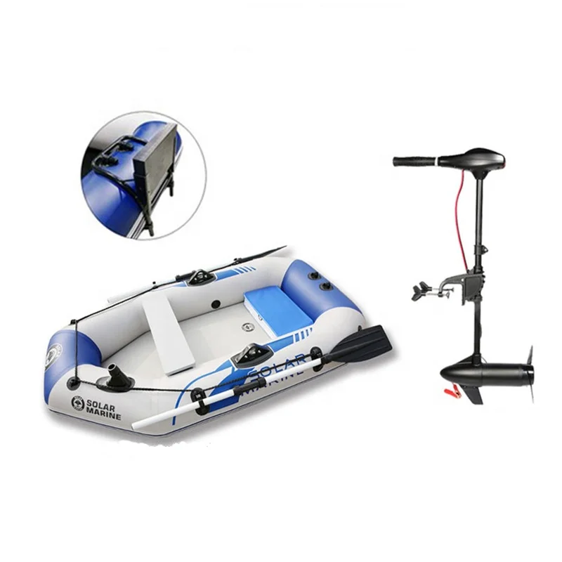 2 Person PVC Inflatable Boat 3 Layer Fishing Vessel Laminated Wear-resistant Rowing Canoe With Motors