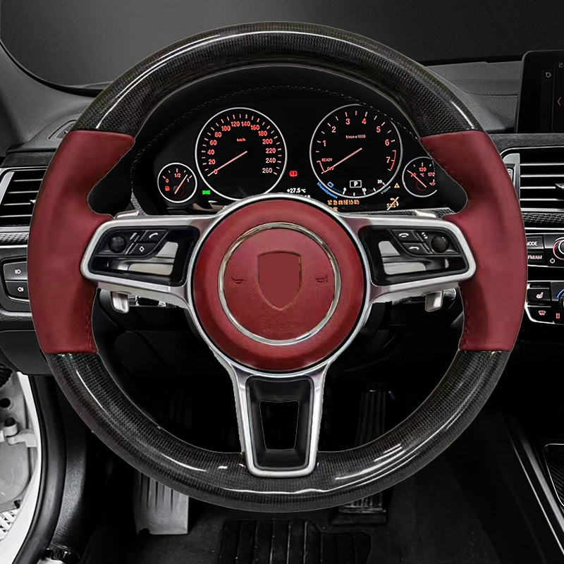

2007 2011 2016, автозапчасти, руль из углеродного волокна для Porsche Mancan Panamera Cayenne 911 718 991 918, руль