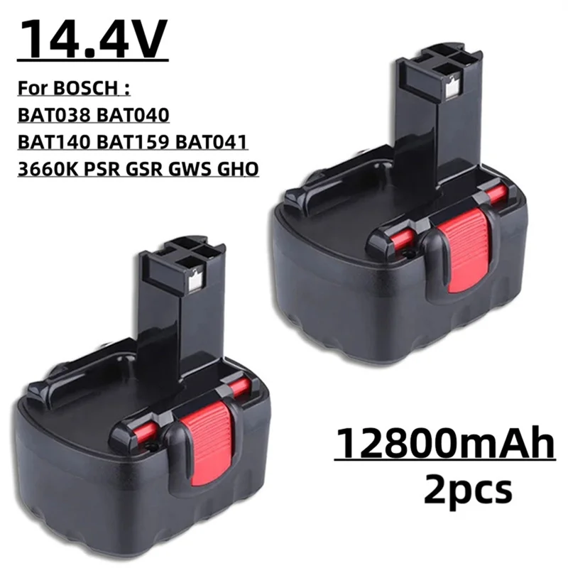 Para batería de herramienta eléctrica BOSCH 14,4 V para BAT038, BAT040, BAT140, PSR 14,4VE-2, GSR 14,4 V, GDS, 35614, BAT041 batería de repuesto