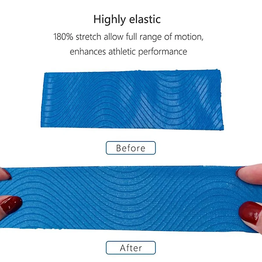5M Kinesiologie Tape Athletic Hansaplast Sport Muscle Patch Recovery Umreifung Gym Wasserdichte Muskelzerrung ​ Verletzungsgemachter Verband – Detail 6