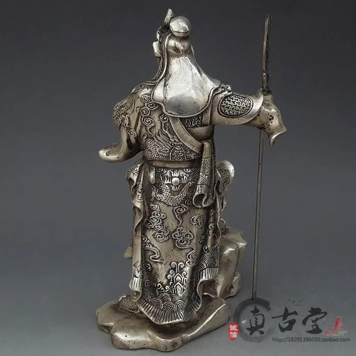 Special Antique Pure Copper, Brass, Silver-plated, Wu Caishen Guan Yuguan, Erye, Zhanshan, Guan Gongzhen, Zhaocai Home Worship