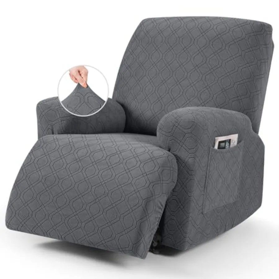 Recliner Chair Cover, 3-Pieces Stretch Recliner Covers for Recliner Chair Soft Reclining Chair Slipcover Furniture Protector fo