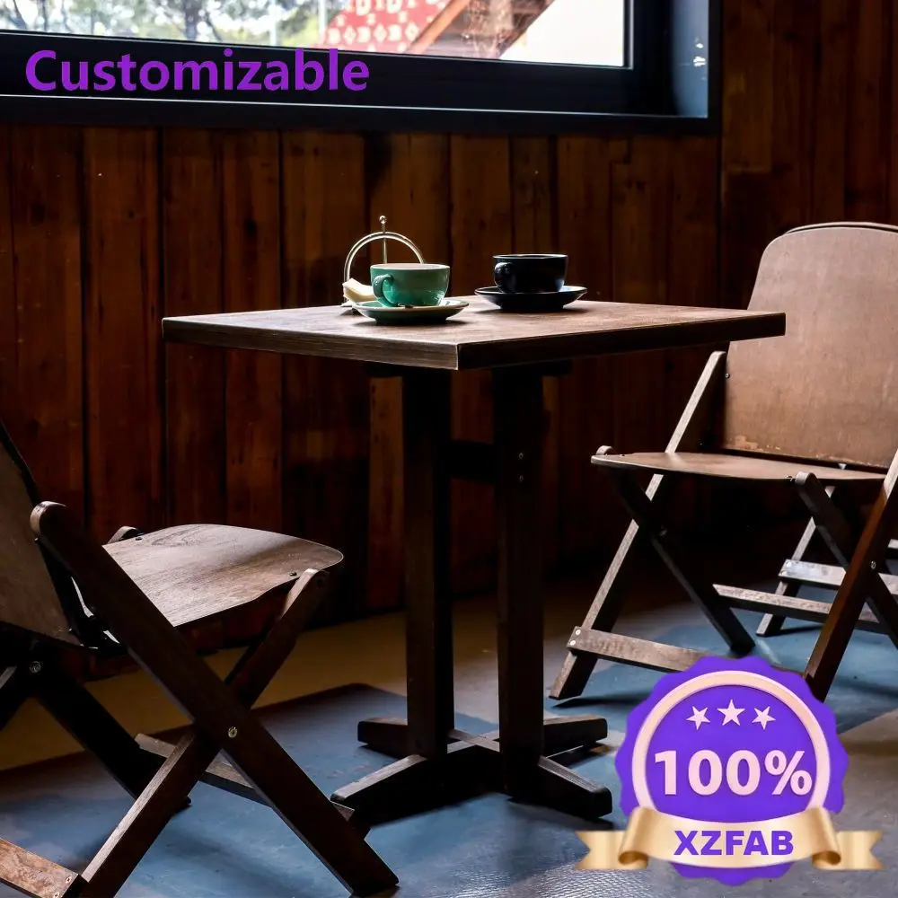 Factory Direct 2026 Coffee table retro folding table and chair balcony casual table and chair coffee courtyard restaurant chair