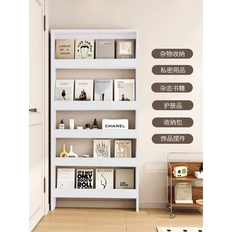 Small apartment ultra-thin door rear hook rack floor-to-ceiling multi-layer storage cabinet multi-function narrow gap thin cabin
