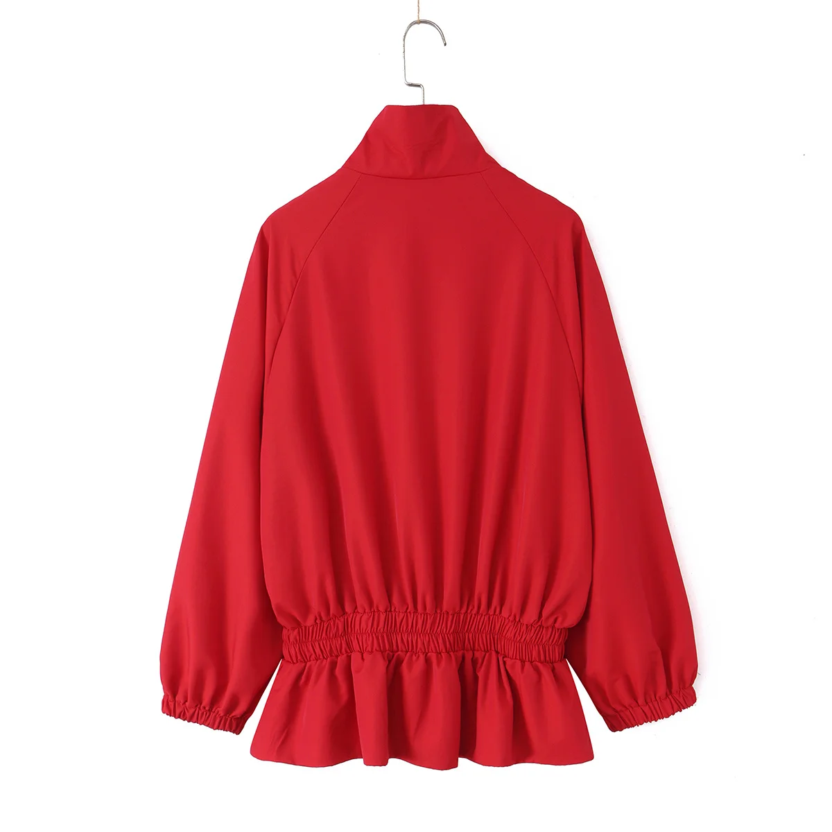 Fashionable American Style Wide Leg Pants Loose Waist Cinched Stand Collar Small Jacket Women's Autumn Outfit Two Piece Set
