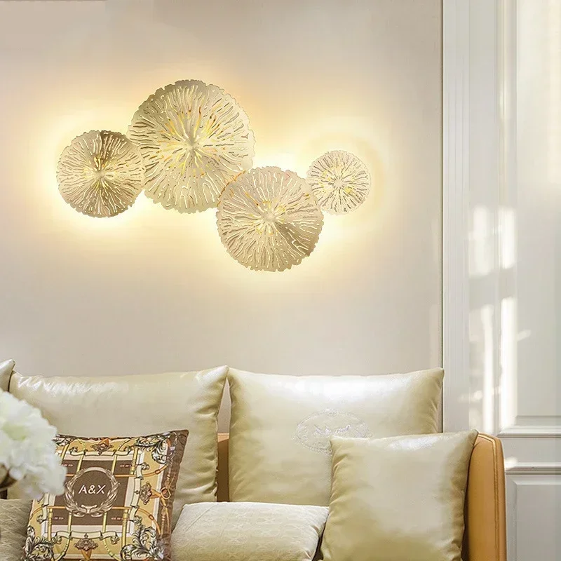 

Modern Wall Lamp Lotus Leaf Sconce for Bathroom Industrial Bedroom Bedside Indoor Lighting Fixture LED Lights