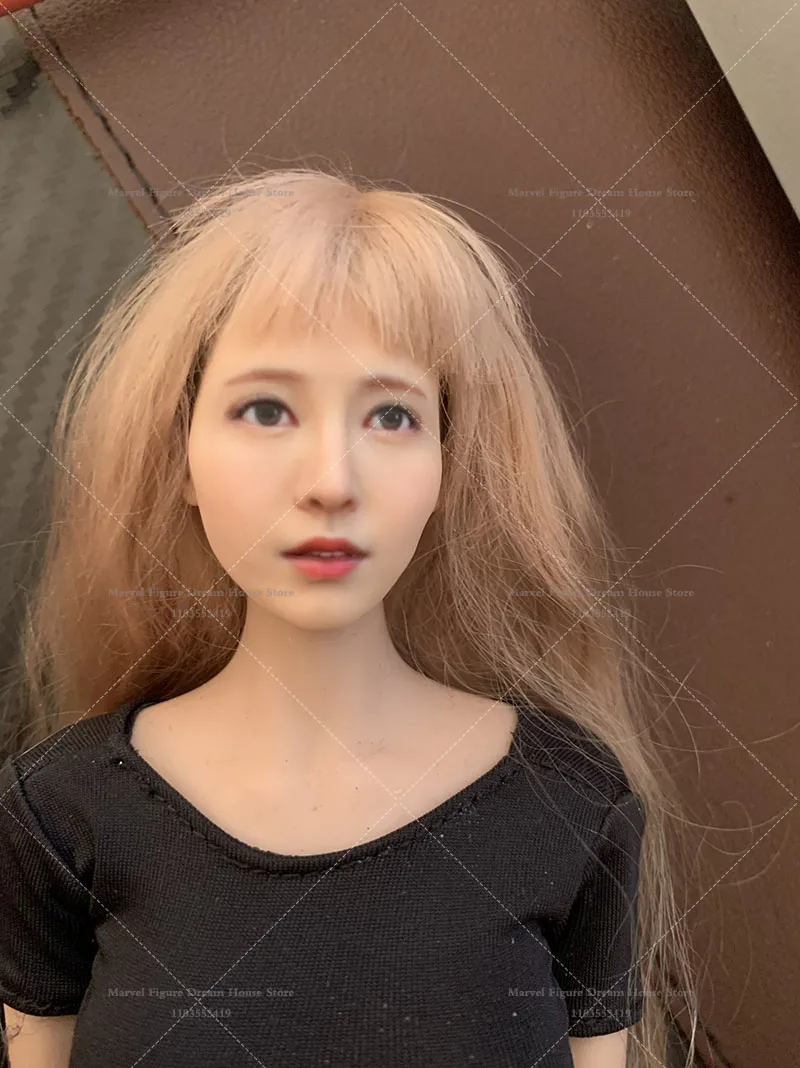 Realistisches bemaltes Harz Koreanische Schönheit Mikami Yua 1/12 1/6 Kopfskulptur Modell für 6 Zoll 12 Zoll weibliche Soldat Actionfigur