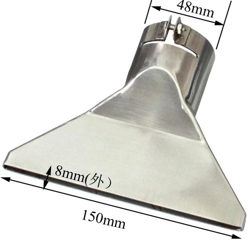 welding Nozzle plug type stainless steel flat steel wind mouth wide Hot air heater dedicated fan of the wind out