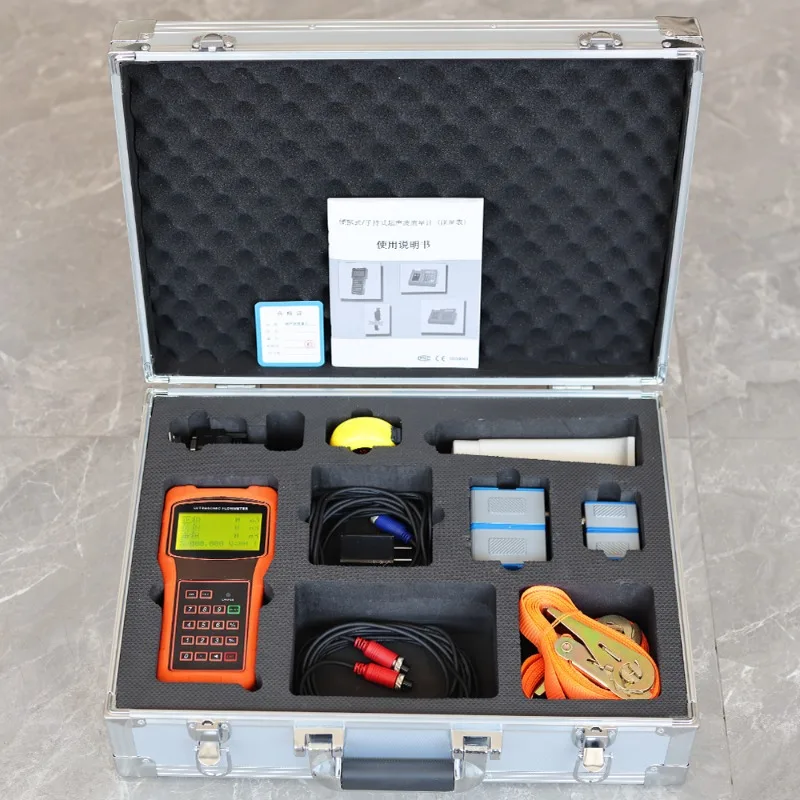 

Handheld Ultrasonic Instrument Clamp Wall Mounted Water Oil RS485 RS232 Battery Powered Wastewater Flowmeter