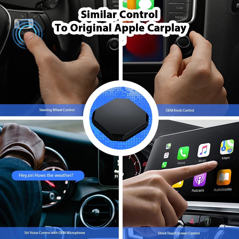 

Wireless CarPlay dongle for original Multimedia Player come with Apple wired carplay,faster lightweight loading