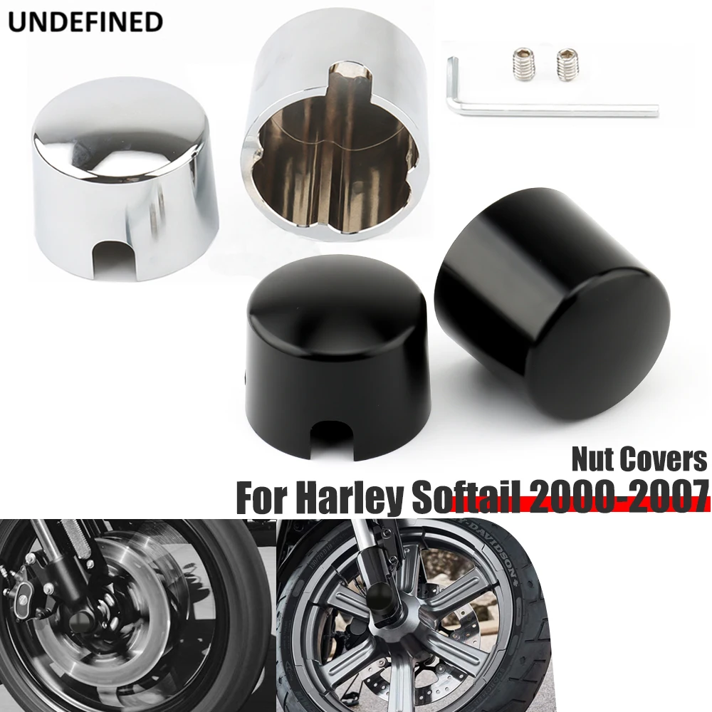 

Motorcycle Rear Axle Nut Cover Caps For Harley Softail Fat Boy Heritage Classic Night Train FXST FLST Moto Accessories Aluminum