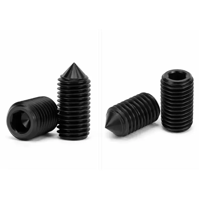 Black Oxide Hex Socket Cone Point Set Screw DIN 914