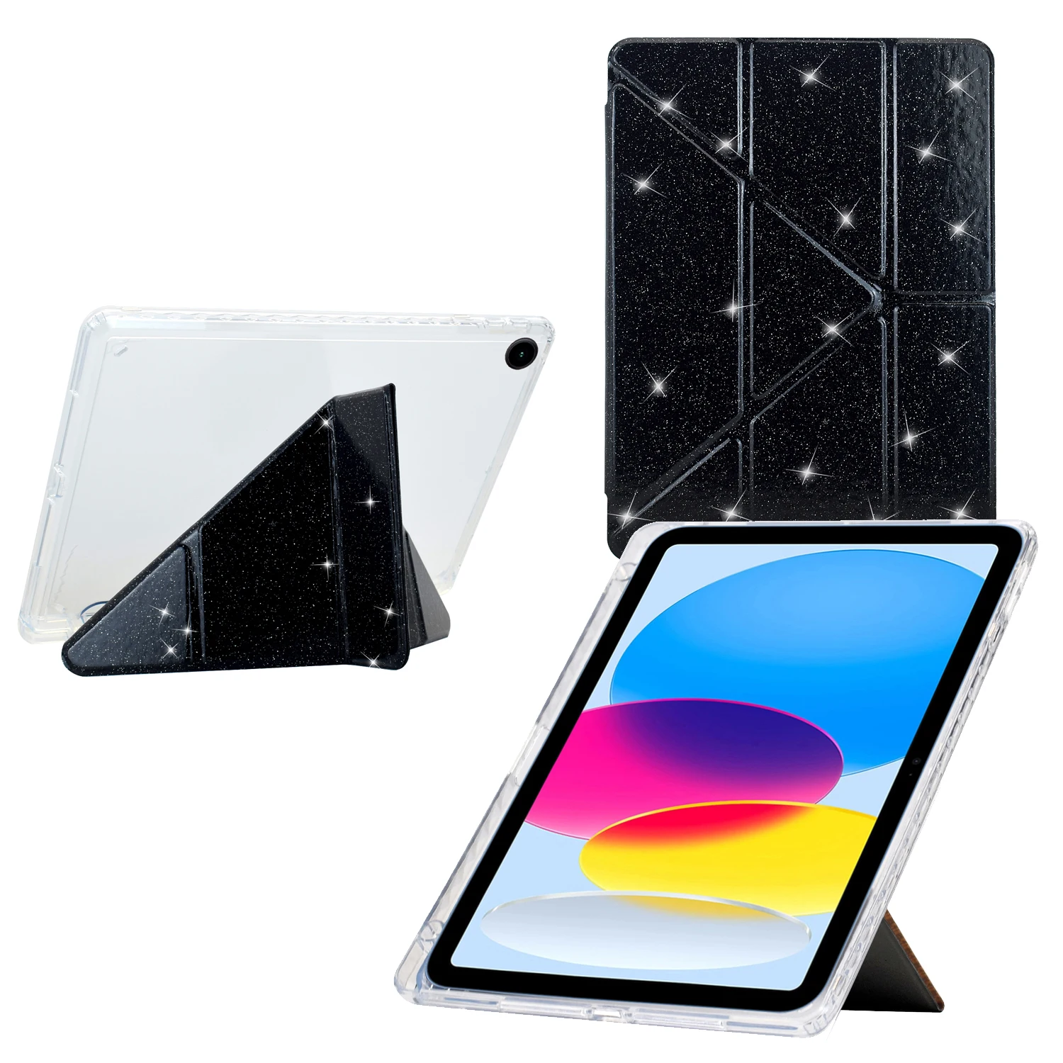 

Чехол для планшета Samsung Galaxy Tab A9plus 2023, деформационный тройной чехол-подставка с держателем для карандашей для Galaxy Tab A9 Plus, чехол