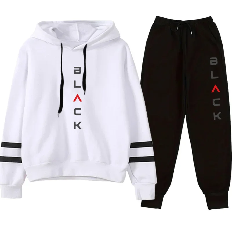 Fall Winter Casual Jogging Outfit Fashion Hoodies Outfit 2025 Womens Tracksuit Hooded Sweatshirt Sweatpants Set Urban Sportswear