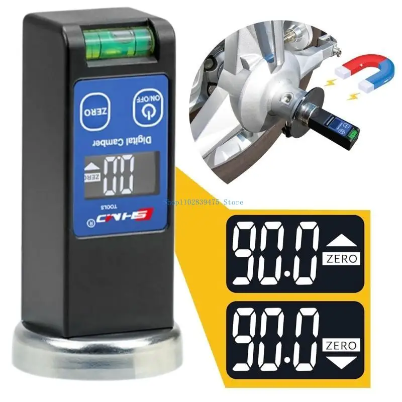 

33WB Cambers Gauge for Car Truck SUV LCD Display Wheel Alignment Tool Digital Cambers Alignment Tool with Horizontal Bubble