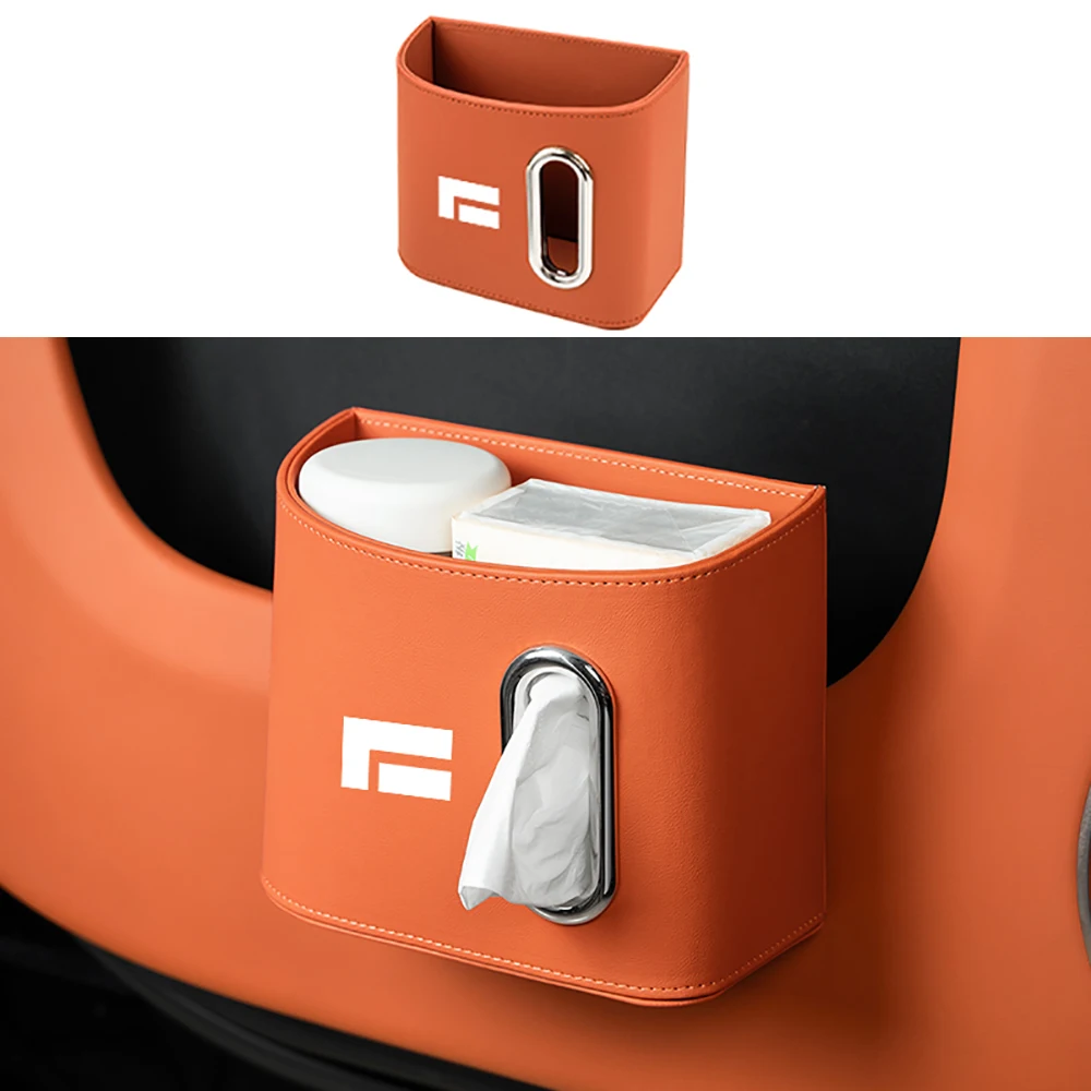 Car Mounted Tissue Box Trash Can For BAIC Jishi Polestone 01 Rox 01 Hanging Tissue Box Interior Water Cup Umbrella Storage Box