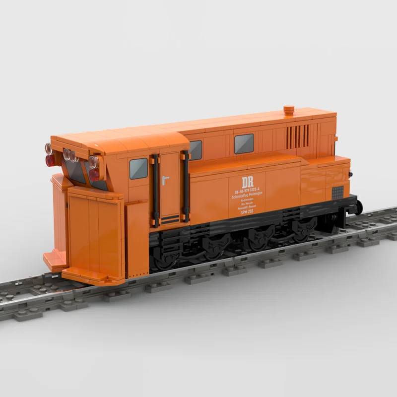 도시 자동차 모델 MOC 빌딩 벽돌 제설기 유형 Meiningen 기차 모듈 형 기술 선물 휴일 조립 어린이 장난감 정장