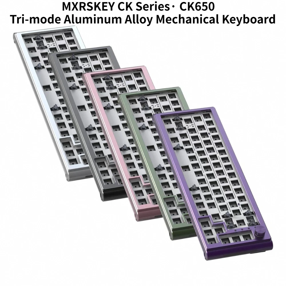 

MXRSKEY CK650 Mechanical Keyboard Kit Wireless Tri-mode Gasket HotSwap RGB Large Battery Custom Aluminum Office Gaming Keyboard