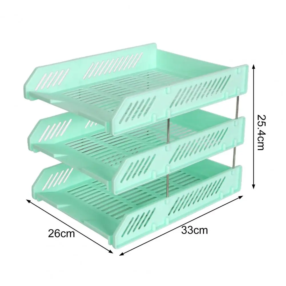 Органайзер для файлов, 3-уровневый штабелируемый лоток для писем, настольный органайзер для бумаги, пластиковая стойка для хранения файлов, документов для дома, для документов