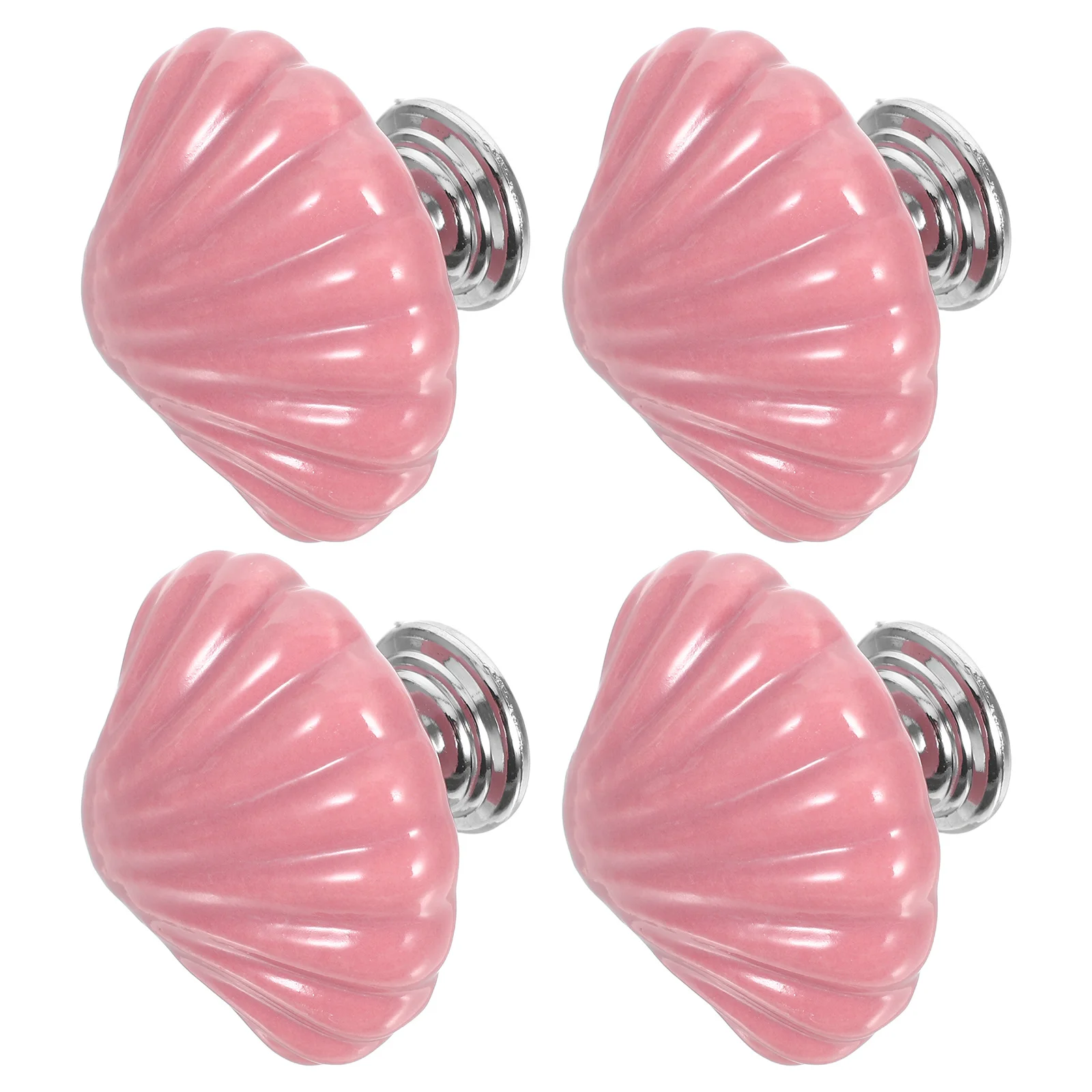 4 قطعة مقابض درج قذيفة السيراميك السلس مصقول خزانة الزخرفية خزانة تسحب للمطبخ غرفة نوم خزائن خزائن