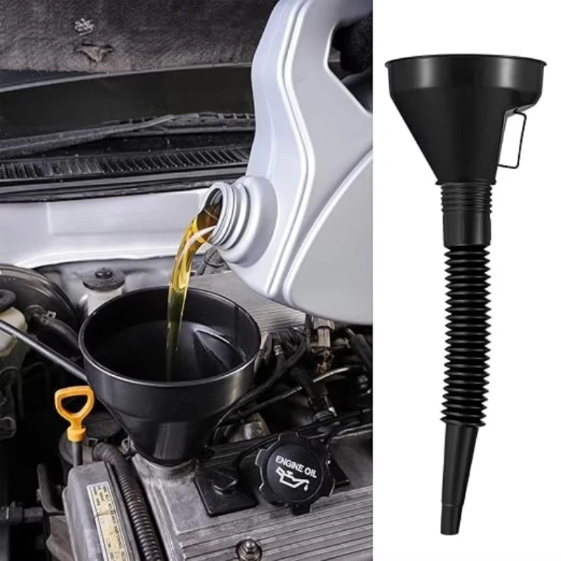 1 PC Multi Functional Flexible Funnel: Spill-Proof Oil Changing Tool with Wide Mouth & Handle Automobile