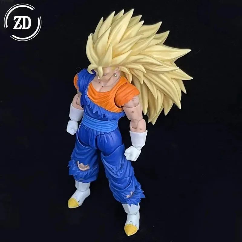 In Stock ZD Studio Dragon Ball SHF Super Saiya SSJ3 Vegito Bardock Son Goku Black Head Sculpture Accessories Action Figure Toy view 5