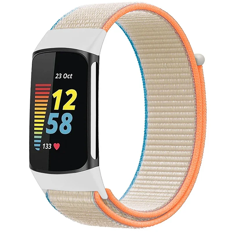 Sports Nylon Braided Strap For Fitbit Charge 6/5 Smartwatch Replaceable Wristband For Fitbit Charge 6/5 Breathable Bracelet Band